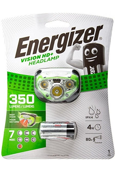 Energizer Φακός κεφαλής LED IPX4 με Μέγιστη Φωτεινότητα 350lm, Όραση HD + 3 τ...
