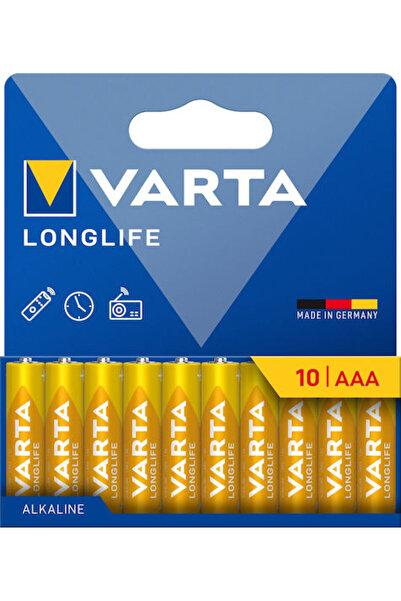 Varta Μακράς διάρκειας αλκαλικές μπαταρίες AAA 1.5V 10 τεμάχια