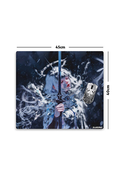 GlassPad Glass Mouse Pad - Zanzetsu - Premium Tempered Glass - 45X40 cm [m]