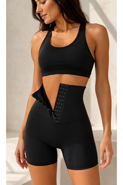 FİT1BEDEN Corset de damă cu agrafe, modelator și de compresie, mărime mare, t...