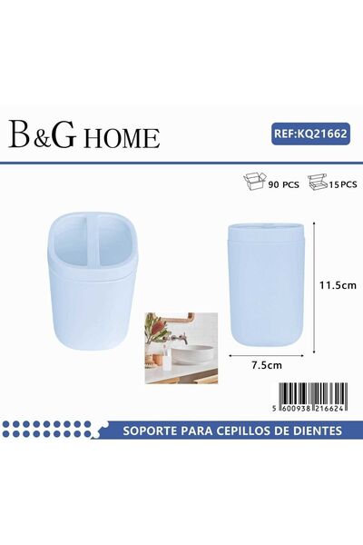 Tradesor Θήκες οδοντόβουρτσας πλαστικές σε σετ 5Χ - Light Blue - 21662
