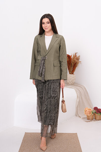 MODA ARL HAKİ ASTARLI CEKET PİLİSELİ TAKIM