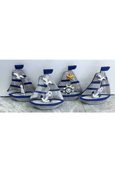Tradesor Διακοσμητικό Souvenir Καραβάκι - Σετ 8 τεμάχια - L2026-30ABCD - 125562