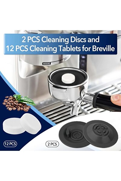 Choice طقم تنظيف ماكينة الإسبريسو السوداء مقاس 54 مم لـ Breville - يتضمن قرص ...