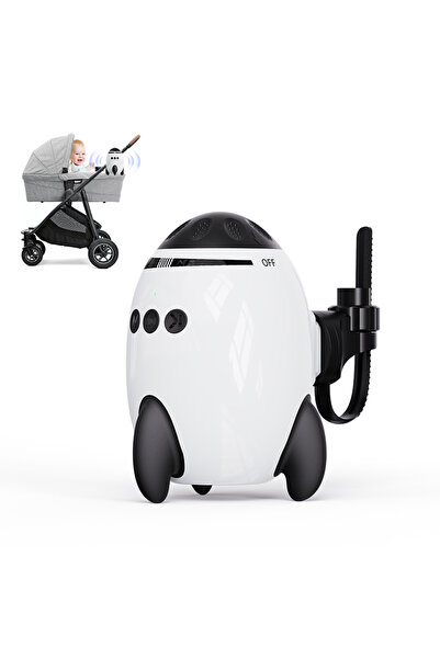 Choice هزاز أطفال أوتوماتيكي محمول باللون الأبيض، متوافق مع عربات الأطفال، وظ...