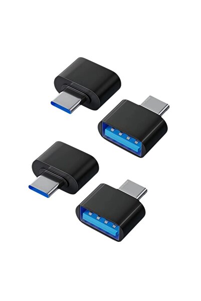 Choice6 Black Type-C 4PCS Micro USB To USB Converter For Tablet PC Android Us...