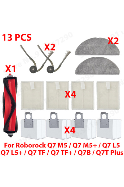 Choice22 roborock Set 7 Compatible For Roborock Q7 M5 / Q7 M5+ / Q7 L5 / Q7 L...