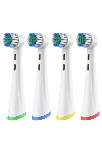 Choice4 4 رؤوس فرشاة بديلة قياسية متوافقة مع أجهزة Oral B iO 2/3/4/5/6/7/7G/8...