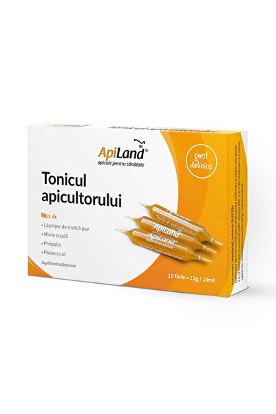 Apiland Tonicul Apicultorului - Laptisor de Matca Pur, Miere, Propolis si Pol...