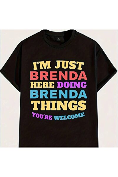 NOURAM تي شيرت مضحك بطباعة "I'm Just Here Doing Brenda Things" للجنسين، قميص ...