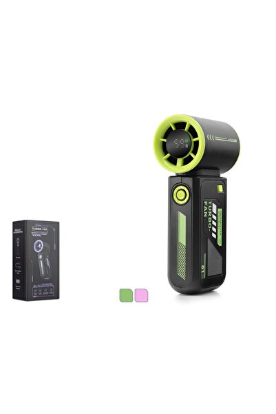 HADRON N115 Şarjlı Turbo Mini El Fanı 3600 mAh Dijital Göstergeli 5 Kademeli