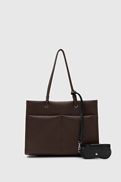Shule Bags Madison Eyeglass Case Shoulder Bag Bitter Brown