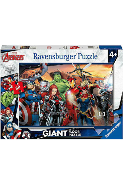 RAVENSBURGER Puzzle pentru copii Marvel Avengers, 60 de piese, pentru 4+ ani