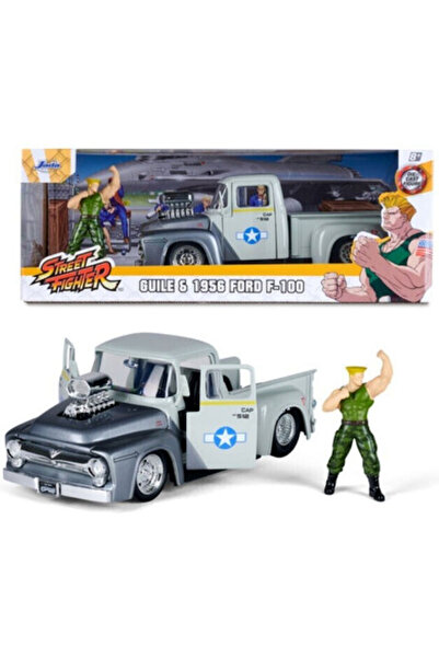 Jada Toys Guile & Mașină de jucărie militară Ford 1956