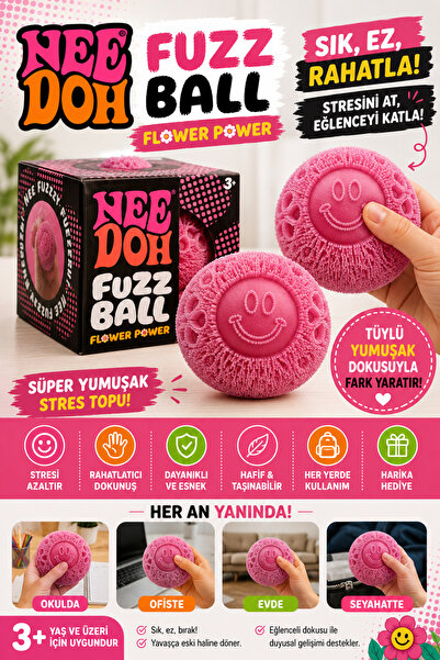 Firsatkolay Fuzz Ball Kadife Dokulu Sukuşi NeeDoh Stres Topu Squishy Oyuncak ...