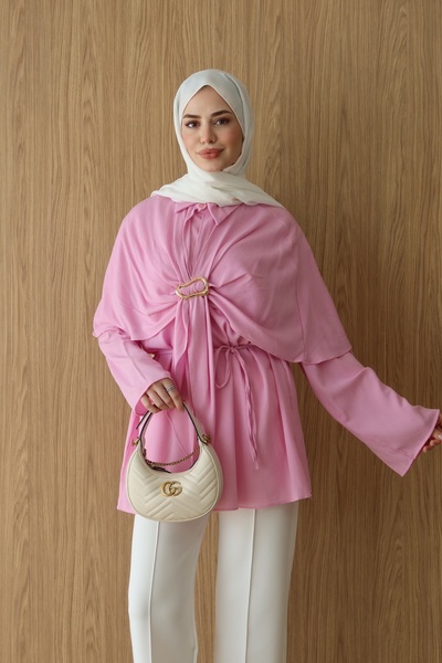 QUWİQ Women's Mobile Cape Hijab Shirt