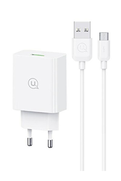 Usams φορτιστής τοίχου SCXLTZ01 με καλώδιο micro USB, USB, 18W, λευκός