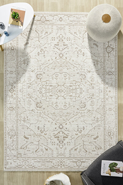 venucci home & living Aloria %100 Polyester Vintage Modern Dokuma Salon Oturm...