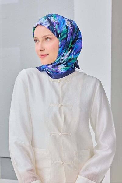 Silk Home وشاح فيلورا بلون أرجواني مائي مزين بالزهور