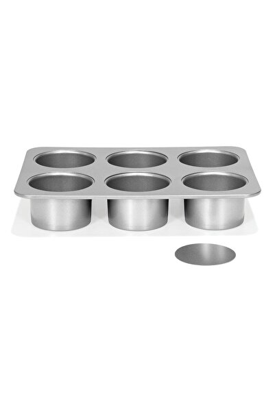 Patisse Forma pentru copt Silver-Top, Patisse, 6 orificii, otel, baza detasab...