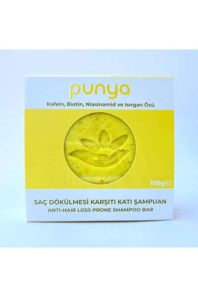 Punya Saç Dökülmesi Karşıtı ve Gözenek Arındırıcı Güçlendirici Katı Şampuan Barı 100 g