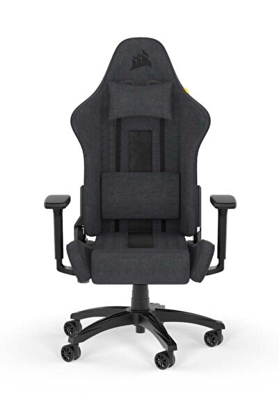 Corsair TC100 Αναπαυτική Καρέκλα Gaming με Ρυθμιζόμενα Μπράτσα Μαύρο/Γκρι