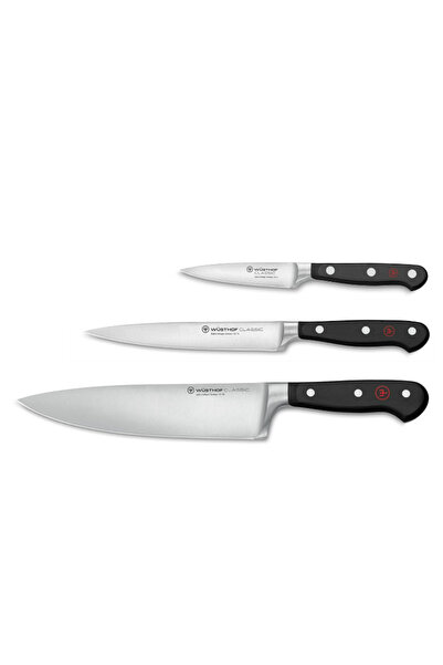 WÜSTHOF Set 3 cutite, WÜSTHOF, Classic, Otel inoxidabil, 20/16/9 cm, Argintiu