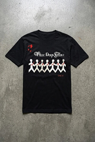 Yukatay Black Three Days Grace One-X Unisex Y2K T-Shirt
