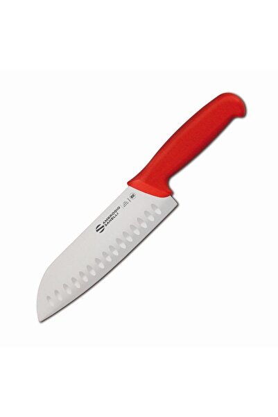 Ambrogio Sanelli Cutit Supra Santoku, inox, 18 cm, rosu