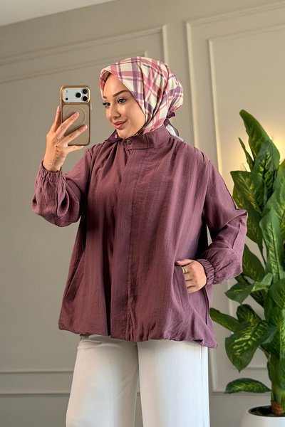 Suede Style 6515 - سترة نسائية أنيقة ومريحة بأكمام قصيرة وفضفاضة من قماش فيفا...