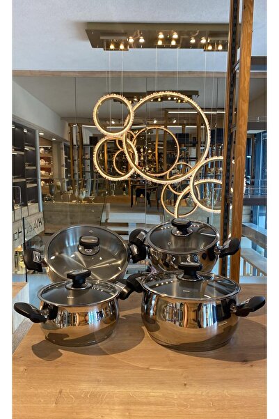 ŞİRİN VALENT HOME Hi̇sar Atlanti̇s 8 Piece Cookware Set