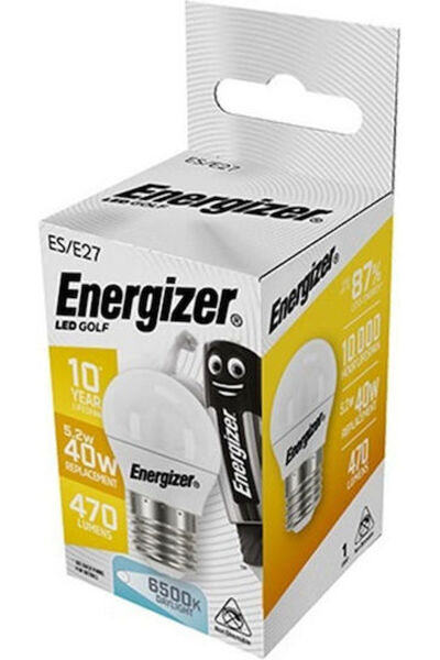 Energizer Λάμπα LED 5.2W για ντουί E27 Ψυχρό Λευκό 480lm