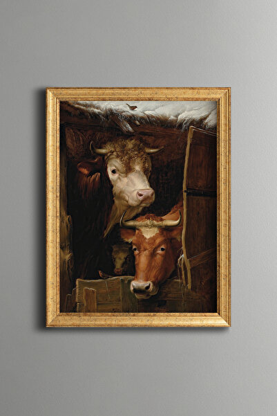 epiqart Cattle - Vintage Patterned Painting - Fine Model