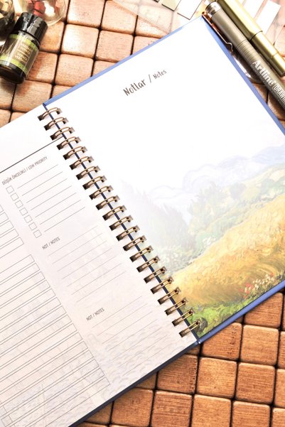 Nova Crafts Van Gogh Spiral Agenda Portraits Collage Activity Timeless Agenda / Planner / Hard Cover