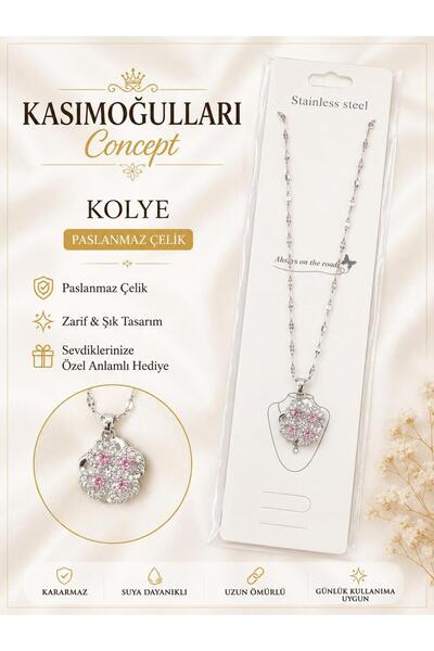 kasımoğulları concept Stainless Steel Figured Necklace – Gold Color Chain, Da...