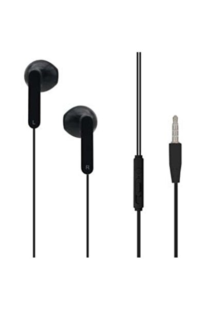 i-JMB Căști audio handsfree negre cu microfon și volum reglabil