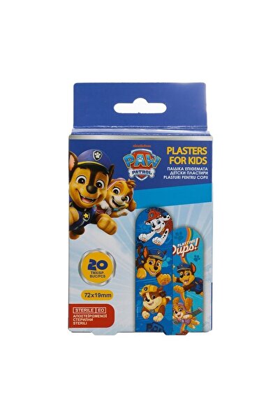 Jumbo Plasturi Sterili pentru Copii Paw Patrol, 20 buc, modele colorate, amba...