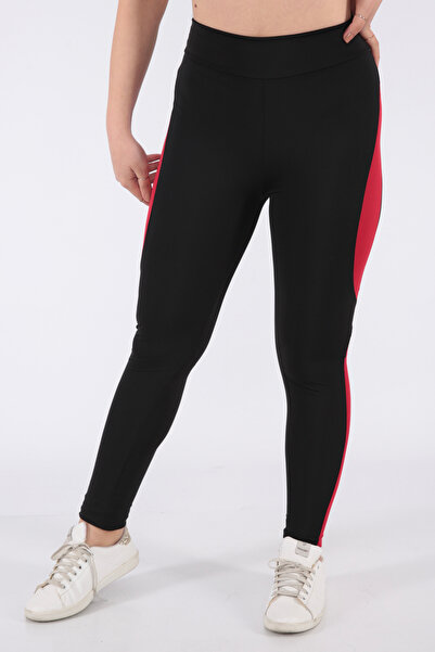 FIRST STYLE Turkish Lekniz Sport Black Trousers with Red Sides Are Very Special