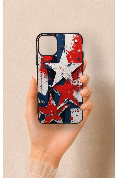Vip Case حافظة من السيليكون بنمط علم النجمة متوافقة مع هاتف iPhone 11 Pro Max