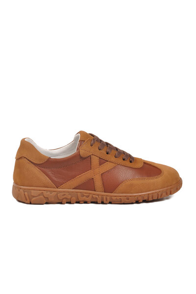 AYAKMOD Tan Genuine Leather Orthopedic Women's Casual Shoes F-003 Z