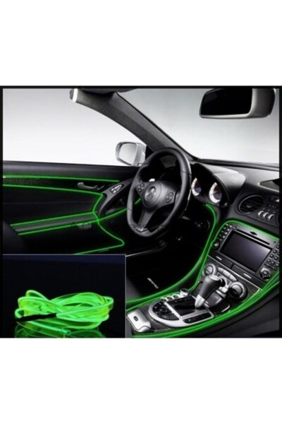 Xenon Bright Fir neon electroluminescent auto de 5m, de culoare verde deschis...