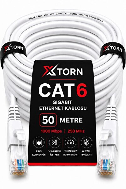 torn Cat6 Ethernet Cable 50 Meters Rj45 Lan Internet Modem Router Computer Cable