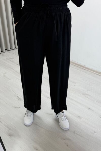 T Moda Store İkoll Glarmi Elastic Waist Ankle Length Summer Comfortable Fit P...