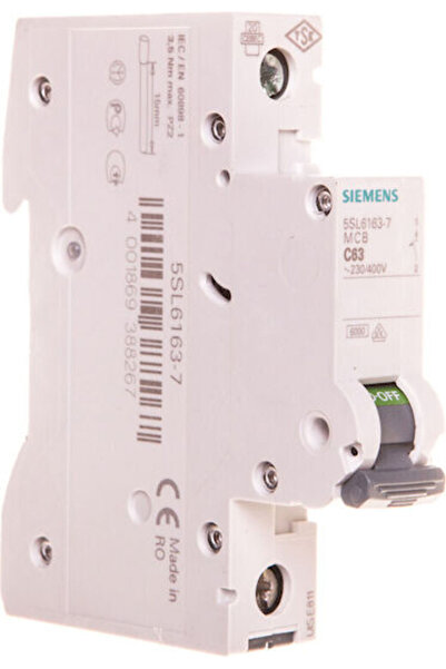 Siemens Disjunctor automat 63A unipolar AC 5SL6163-7