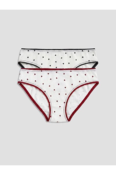 LC Waikiki Heart Patterned Bikini Panties 2-Pack (S6)