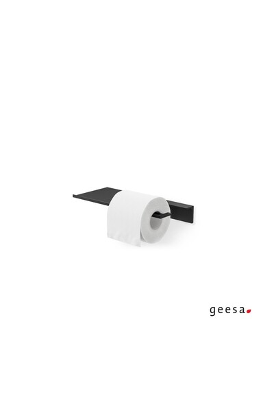Geesa LEEV Χαρτοθήκη με εταζέρα 28εκ Black Matt