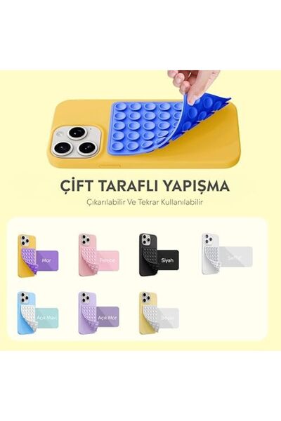Yıldızan حامل هاتف من السيليكون يلتصق بخلفية الهاتف، حامل لحافظة الهاتف، مناس...