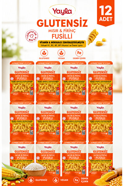 Yayla Glutensiz Vitamin Ve Mineralce Zengin Mısır ve Pirinç Fusilli Makarna 4...