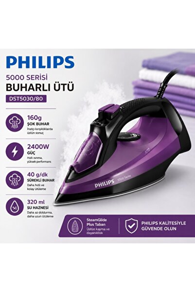 Philips DST5030/80 POWERLIFE Buharlı Ütü Maksimum güç 2400 W
