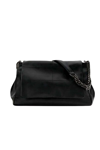 Generic Women's Rock Style Black Shoulder Bag, Ladies PU Leather Crossbody Ba...